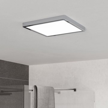 Eglo - LED Kúpeľňové stropné svietidlo LED/13W/230V 2700/4000/6500K 29x29 cm IP44 lesklý chróm