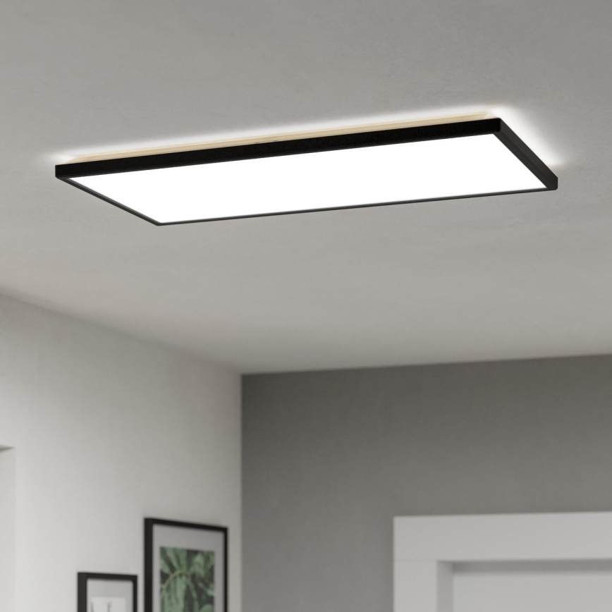 Eglo - LED Kúpeľňové stropné svietidlo LED/17,2W/230V 2700/4000/6500K 30x57 cm IP44 čierna