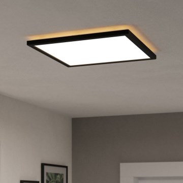 Eglo - LED Kúpeľňové stropné svietidlo LED/17,6W/230V 2700/4000/6500K 39x39 cm IP44 čierna