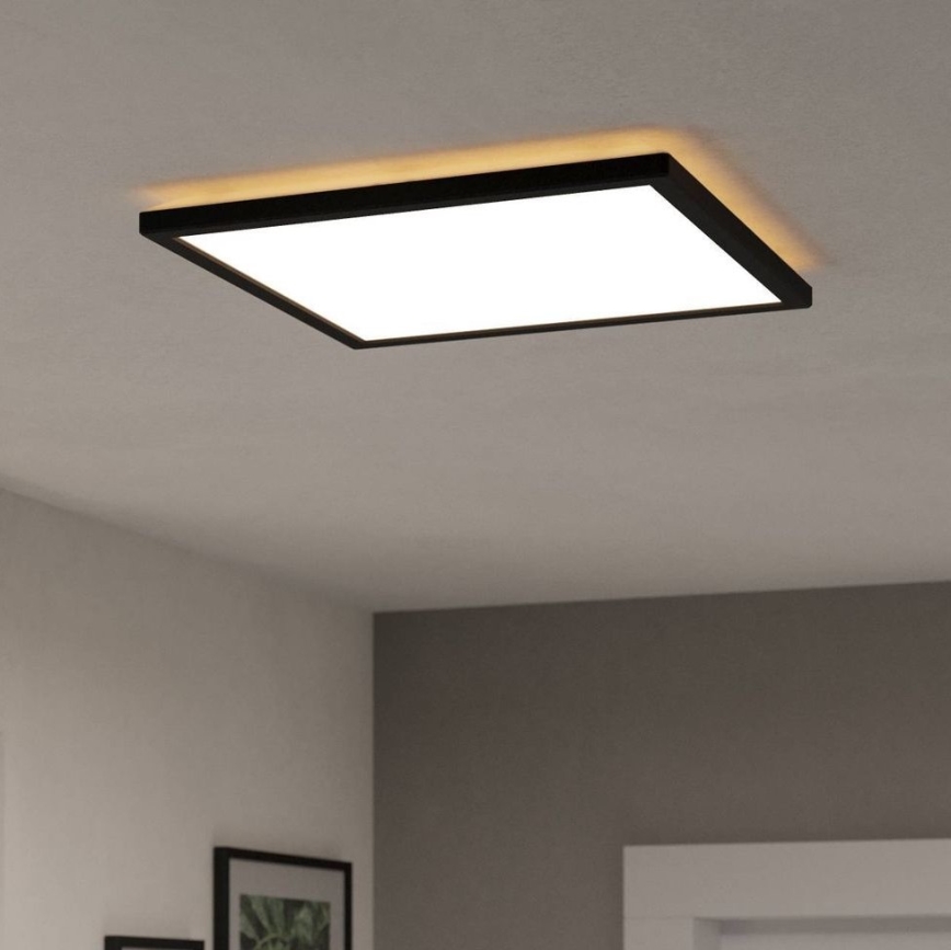 Eglo - LED Kúpeľňové stropné svietidlo LED/17,6W/230V 2700/4000/6500K 39x39 cm IP44 čierna