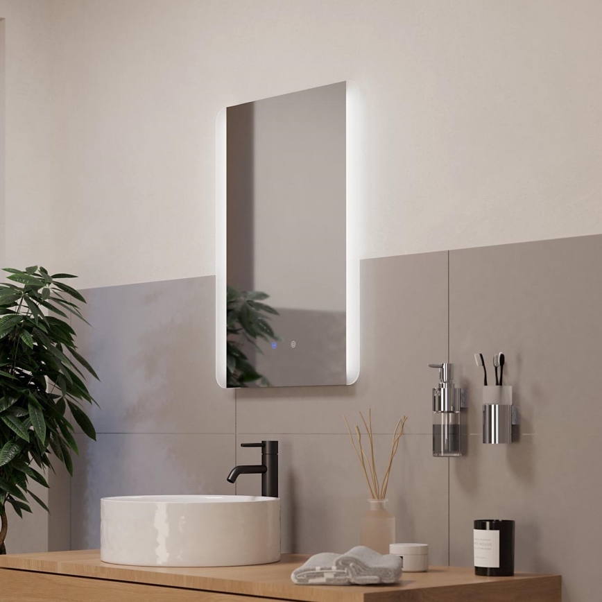 Eglo - LED Kúpeľňové vyhrievané nástenné zrkadlo s podsvietením LED/28W/230V IP44