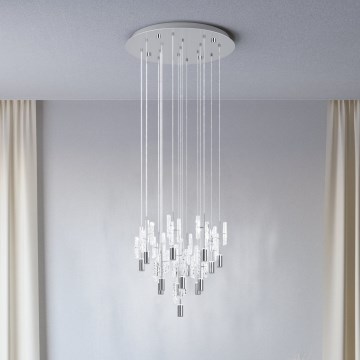 Eglo - LED luster na lanku 15xLED/2,6W/230V 2200/3000/4000K lesklý chróm