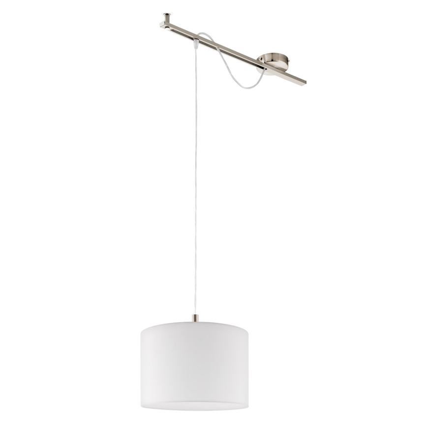 Eglo - LED  Luster na lanku CALCENA 1xE27/60W/230V matný chróm/biela