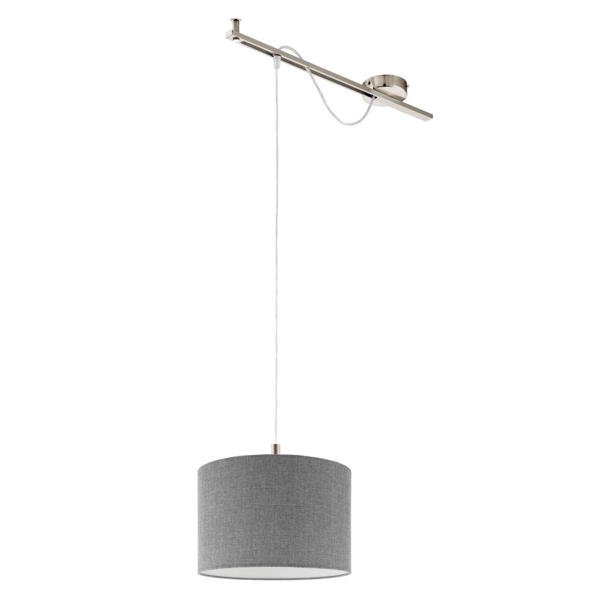 Eglo - LED  Luster na lanku CALCENA 1xE27/60W/230V chróm/šedá