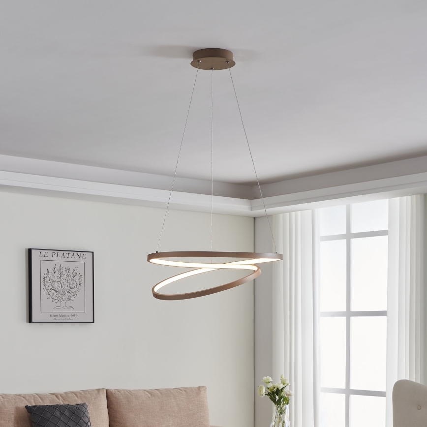 Eglo - LED Luster na lanku LED/36W/230V 3000K béžová
