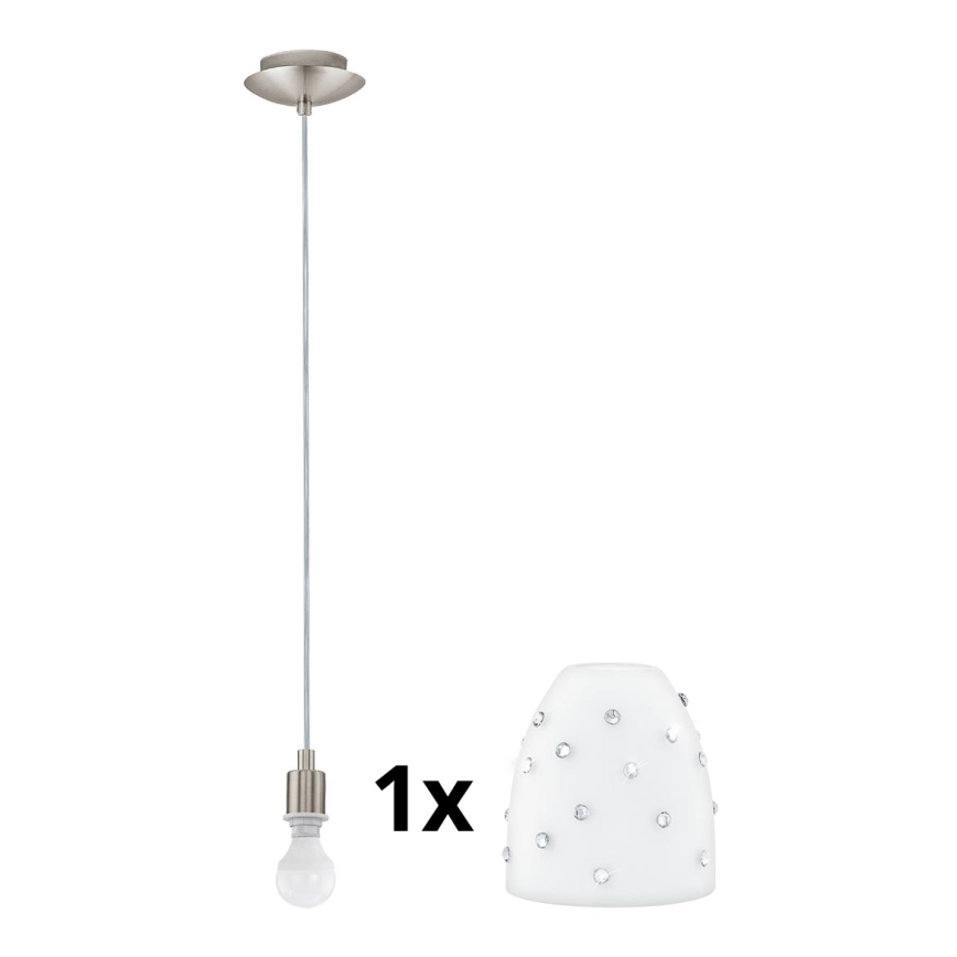 Eglo - LED Luster na lanku MY CHOICE 1xE14/4W/230V  matný chróm/biela