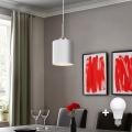 Eglo - LED Luster na lanku TUNJA 1xE27/60W/230V biela