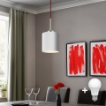 Eglo - LED  Luster na lanku TUNJA 1xE27/60W/230V biela