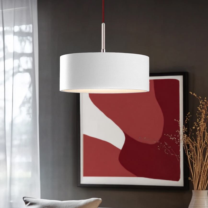 Eglo - LED  Luster na lanku TUNJA 1xE27/60W/230V biela