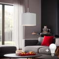 Eglo - LED  Luster na lanku TUNJA 1xE27/60W/230V biela