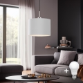 Eglo - LED  Luster na lanku TUNJA 1xE27/60W/230V biela
