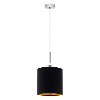 Eglo - LED Luster na lanku TUNJA 1xE27/60W/230V čierna