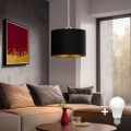 Eglo - LED Luster na lanku TUNJA 1xE27/60W/230V čierna