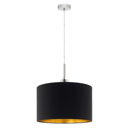 Eglo - LED Luster na lanku TUNJA 1xE27/60W/230V čierna