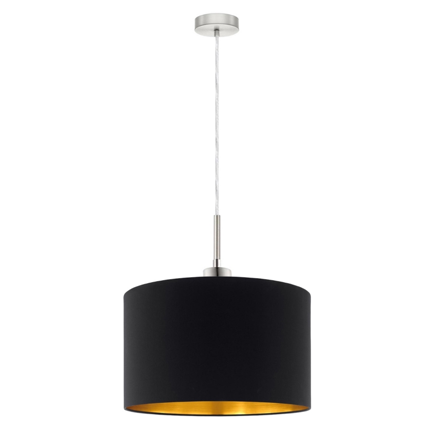 Eglo - LED Luster na lanku TUNJA 1xE27/60W/230V čierna