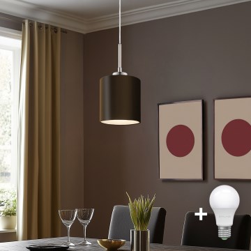 Eglo - LED Luster na lanku TUNJA 1xE27/60W/230V hnedá