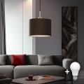 Eglo - LED  Luster na lanku TUNJA 1xE27/60W/230V hnedá