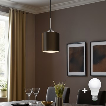 Eglo - LED  Luster na lanku TUNJA 1xE27/60W/230V hnedá