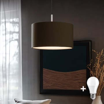 Eglo - LED  Luster na lanku TUNJA 1xE27/60W/230V hnedá