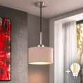 Eglo - LED luster na lanku TUNJA 1xE27/60W/230V pr. 20 cm béžová/čierna