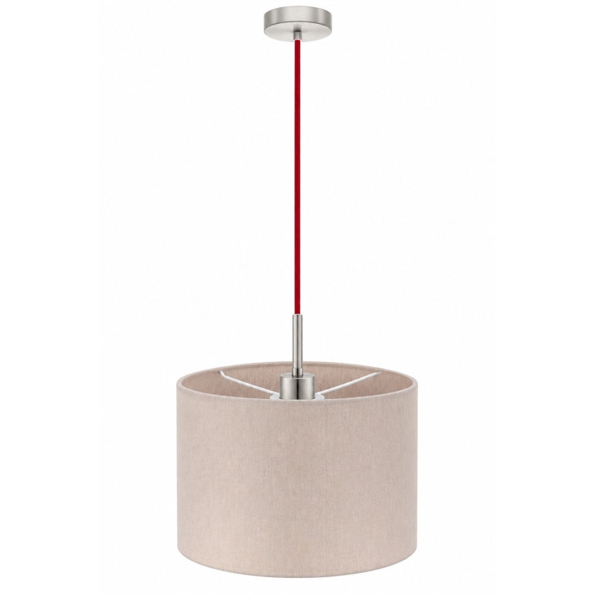 Eglo - LED luster na lanku TUNJA 1xE27/60W/230V priemer 20 cm béžová/červená