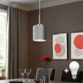Eglo - LED Luster na lanku TUNJA 1xE27/60W/230V šedá