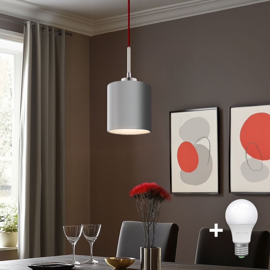 Eglo - LED  Luster na lanku TUNJA 1xE27/60W/230V šedá