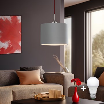 Eglo - LED  Luster na lanku TUNJA 1xE27/60W/230V šedá