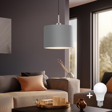 Eglo - LED  Luster na lanku TUNJA 1xE27/60W/230V šedá