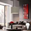 Eglo - LED Luster na lanku TUNJA 1xE27/60W/230V taupe