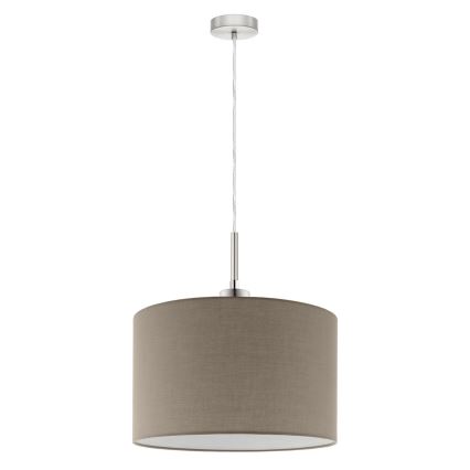 Eglo - LED Luster na lanku TUNJA 1xE27/60W/230V taupe
