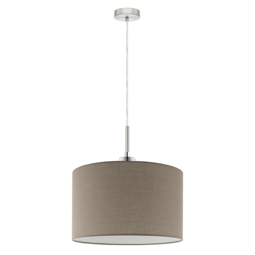 Eglo - LED Luster na lanku TUNJA 1xE27/60W/230V taupe