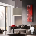 Eglo - LED  Luster na lanku TUNJA 1xE27/60W/230V taupe