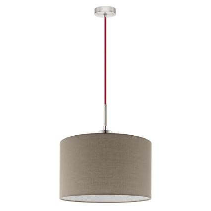 Eglo - LED  Luster na lanku TUNJA 1xE27/60W/230V taupe