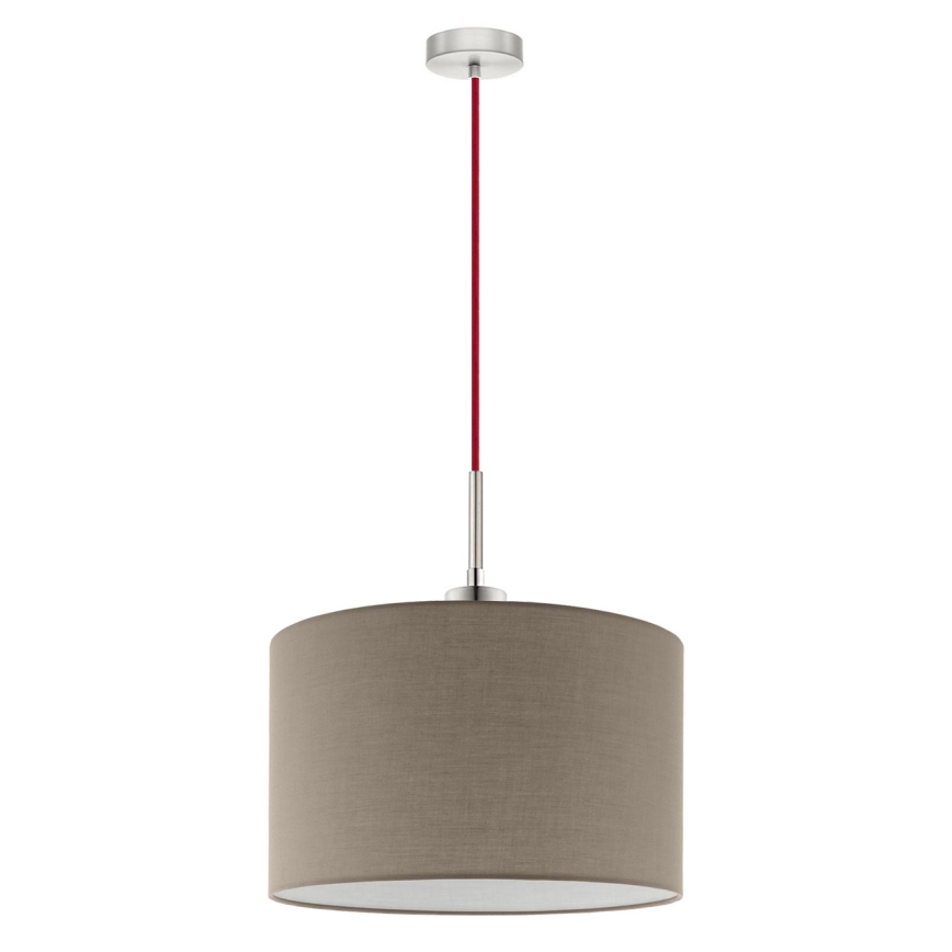 Eglo - LED  Luster na lanku TUNJA 1xE27/60W/230V taupe