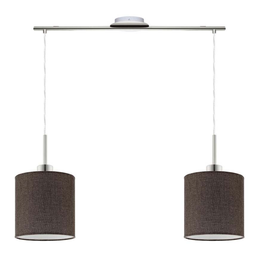 Eglo - LED  Luster na lanku TUNJA 2xE27/60W/230V hnedá