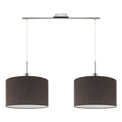 Eglo - LED  Luster na lanku TUNJA 2xE27/60W/230V hnedá