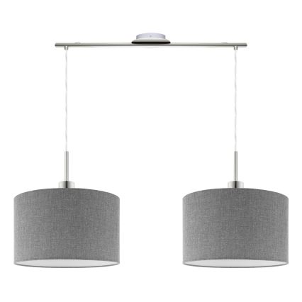 Eglo - LED  Luster na lanku TUNJA 2xE27/60W/230V šedá