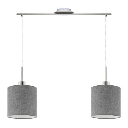 Eglo - LED  Luster na lanku TUNJA 2xE27/60W/230V šedá