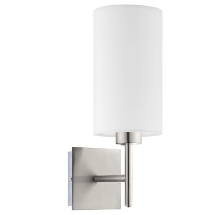Eglo - LED  Nástenné svietidlo TUNJA 1xE27/60W/230V matný chróm/biela
