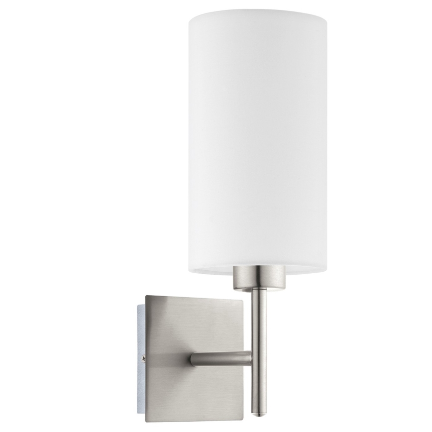 Eglo - LED  Nástenné svietidlo TUNJA 1xE27/60W/230V matný chróm/biela
