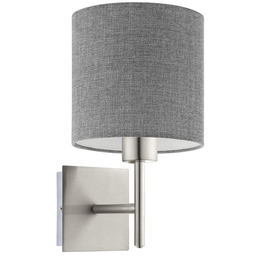 Eglo - LED  Nástenné svietidlo TUNJA 1xE27/60W/230V matný chróm/šedá