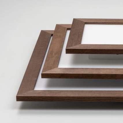 Eglo - LED povrchový panel SALOBRENA WOOD LED/31W/230V 64x64 cm tmavohnedý