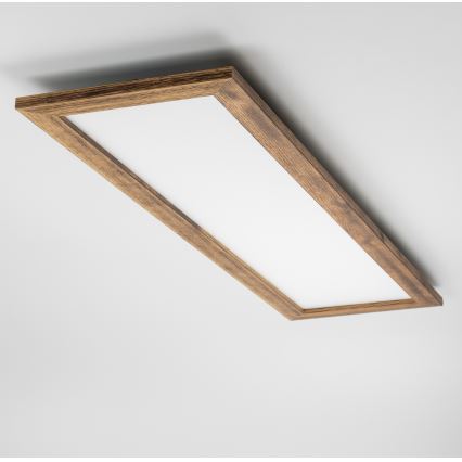 Eglo - LED Prisadený panel SALOBRENA-RW WOOD LED/34W/230V 2700/4000K 124x34 cm hnedá