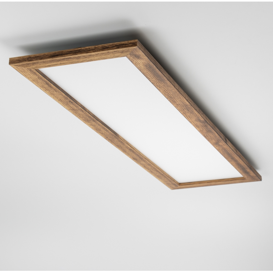 Eglo - LED Prisadený panel SALOBRENA-RW WOOD LED/34W/230V 2700/4000K 124x34 cm hnedá