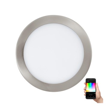 Eglo - LED RGB stmievateľné podhľadové svietidlo FUEVA-C LED/15,6W/230V pr. 22,5 cm