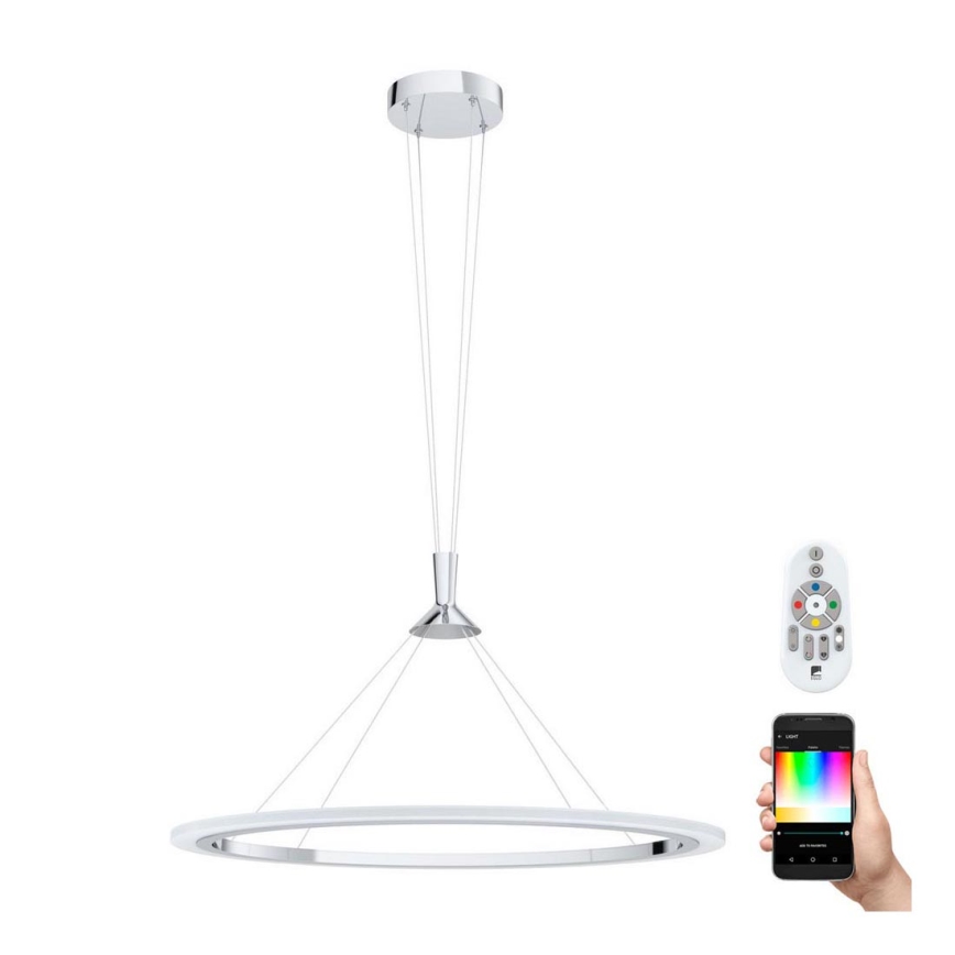 Eglo - LED RGB Stmievateľný luster na lanku HORNITOS-C LED/37W/230V + diaľkové ovládanie