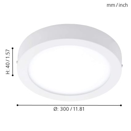 Eglo - LED RGBW stmievateľné stropné svietidlo FUEVA-C LED/21W/230V pr. 30 cm