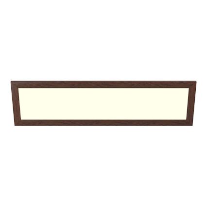 Eglo - LED RGBW Stmievateľný prisadený/podhľadový panel SALOBRENA-C WOOD LED/34W/230V 2700-6500K 34x124 cm tmavohnedá + diaľkové ovládanie