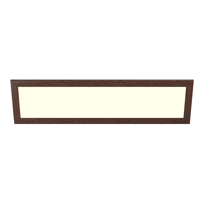 Eglo - LED RGBW Stmievateľný prisadený/podhľadový panel SALOBRENA-C WOOD LED/34W/230V 2700-6500K 34x124 cm tmavohnedá + diaľkové ovládanie